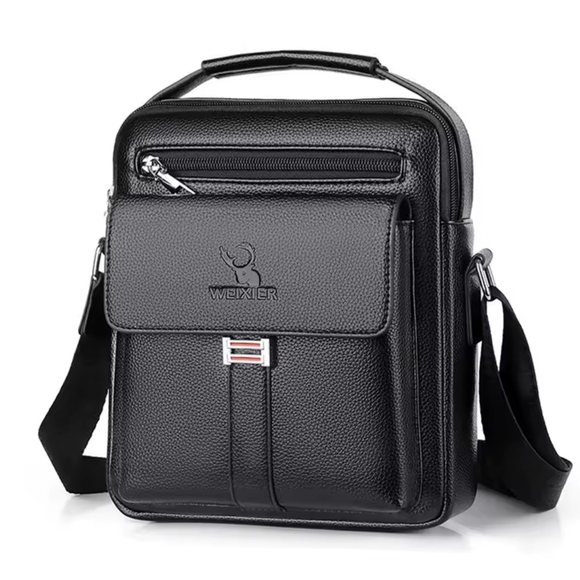 Men’s Crossbody Shoulder Bag - PU Leather - Picture 2 of 14